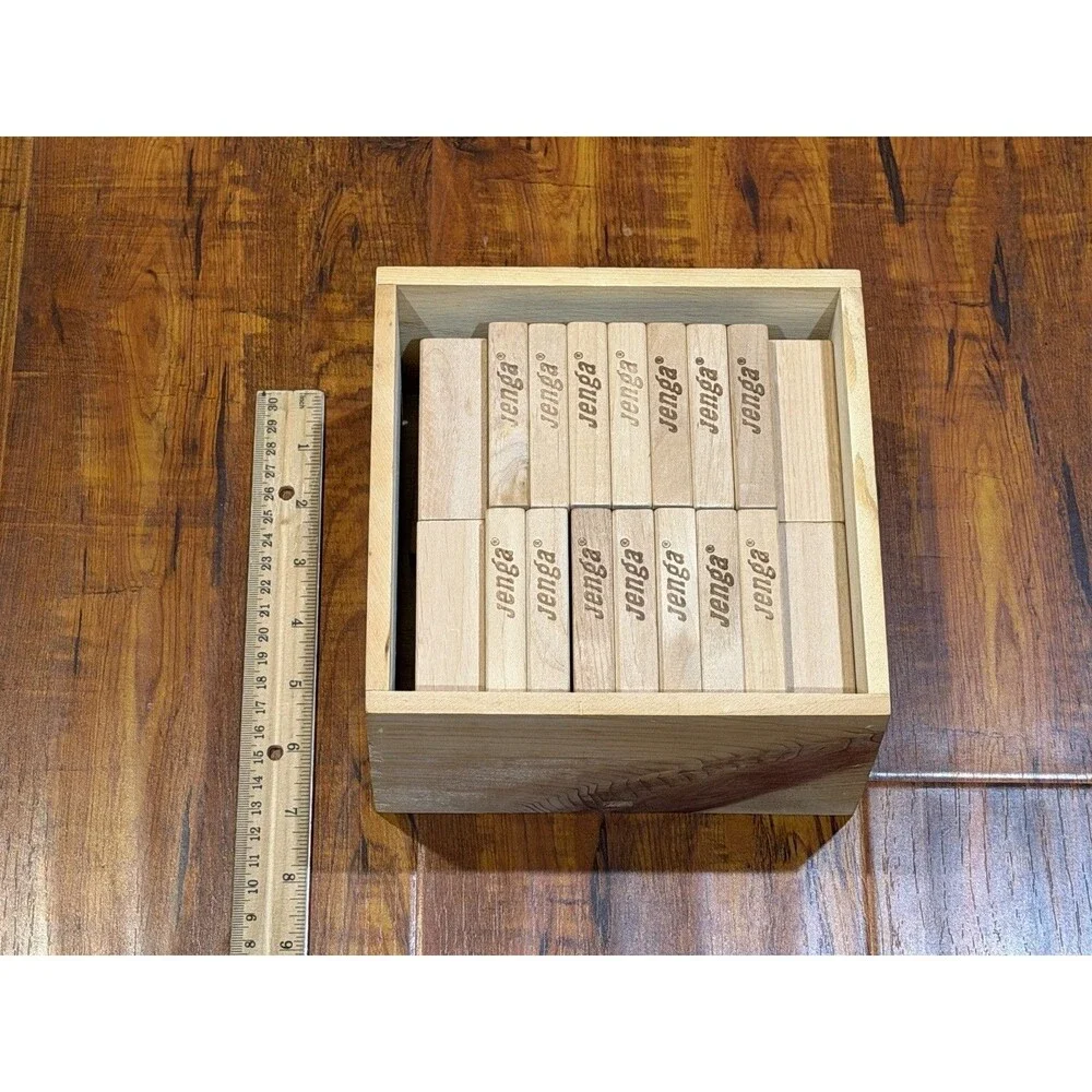 Jenga x Dean & Deluca Wooden Box - 54 Piece Wood Block Game Set